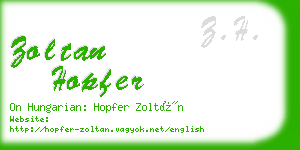 zoltan hopfer business card